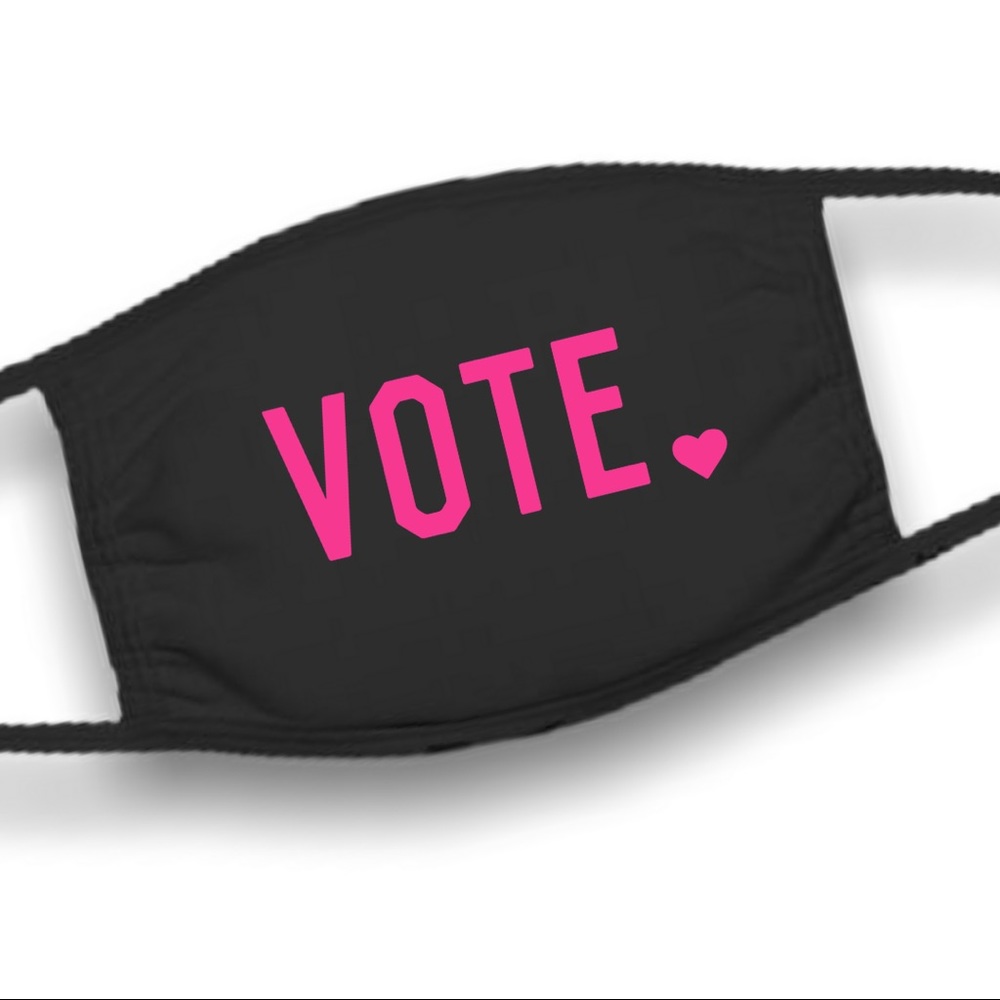 VOTE FACE MASK COVER JERSEY COTTON BLACK